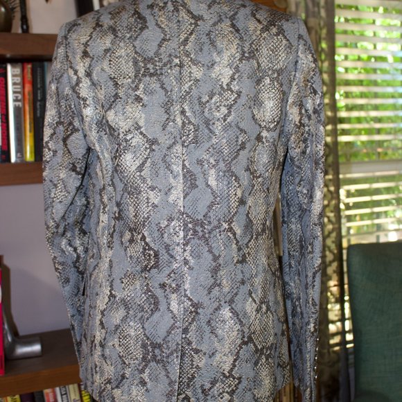 Zadig & Voltaire Deluxe VEDA PYTHON Blazer NEW $950 Orig L US 10 Rock N Roll - Picture 5 of 11